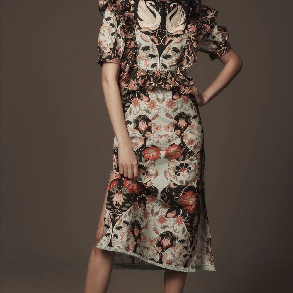 FARM Rio Floral Dress with Ruffle Details